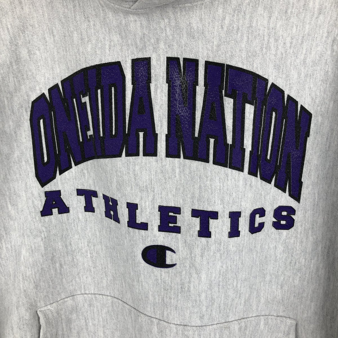 00'S Champion PREMIUM REVERSE WEAVE Premium Reverse Weave Sweat Pullover Hoodie Men's XL unclear gray type Vintage Second Hand
