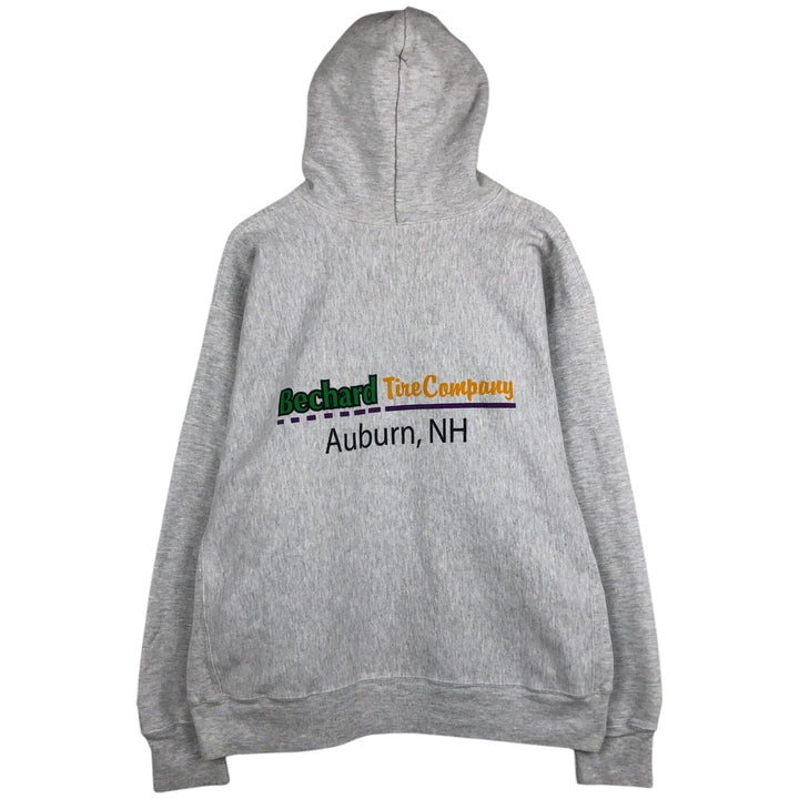 2000'S Champion Premium Reverse Weave Advertising Sweatshirt Pullover Hoodie, Men's XXL equivalent. unclear gray type Vintage Second Hand