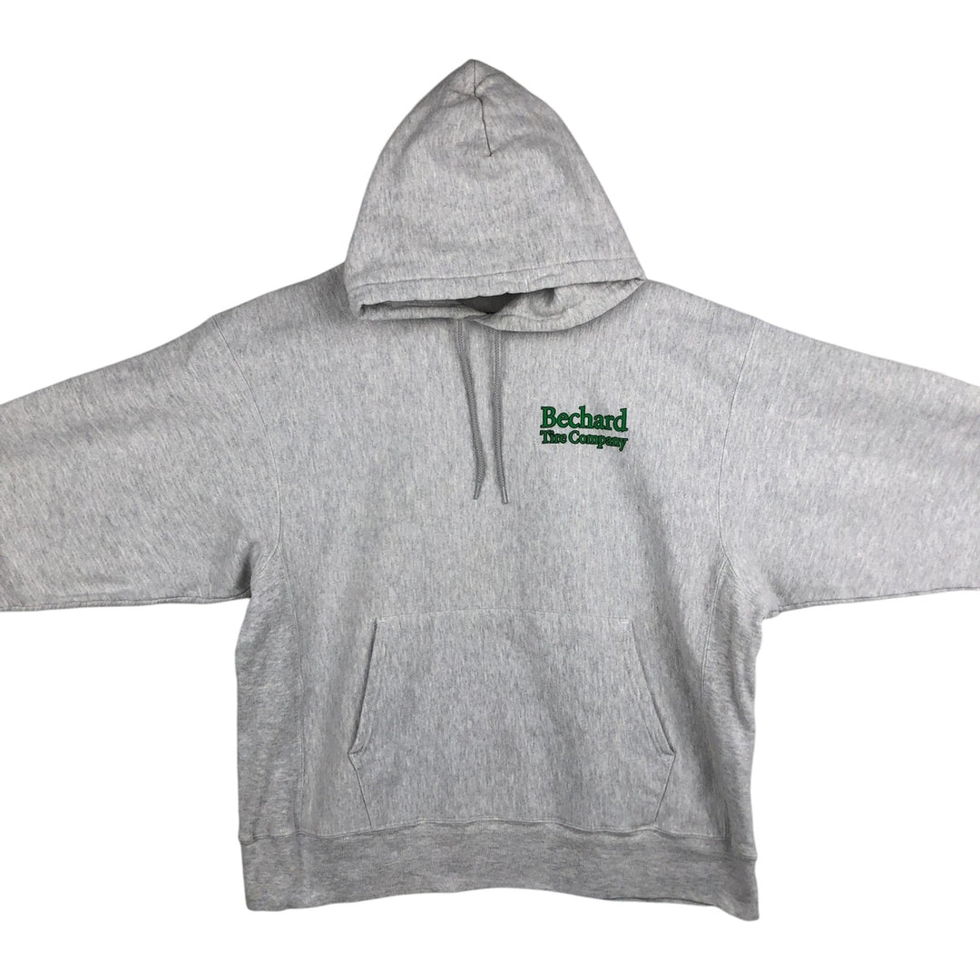 2000'S Champion Premium Reverse Weave Advertising Sweatshirt Pullover Hoodie, Men's XXL equivalent. unclear gray type Vintage Second Hand