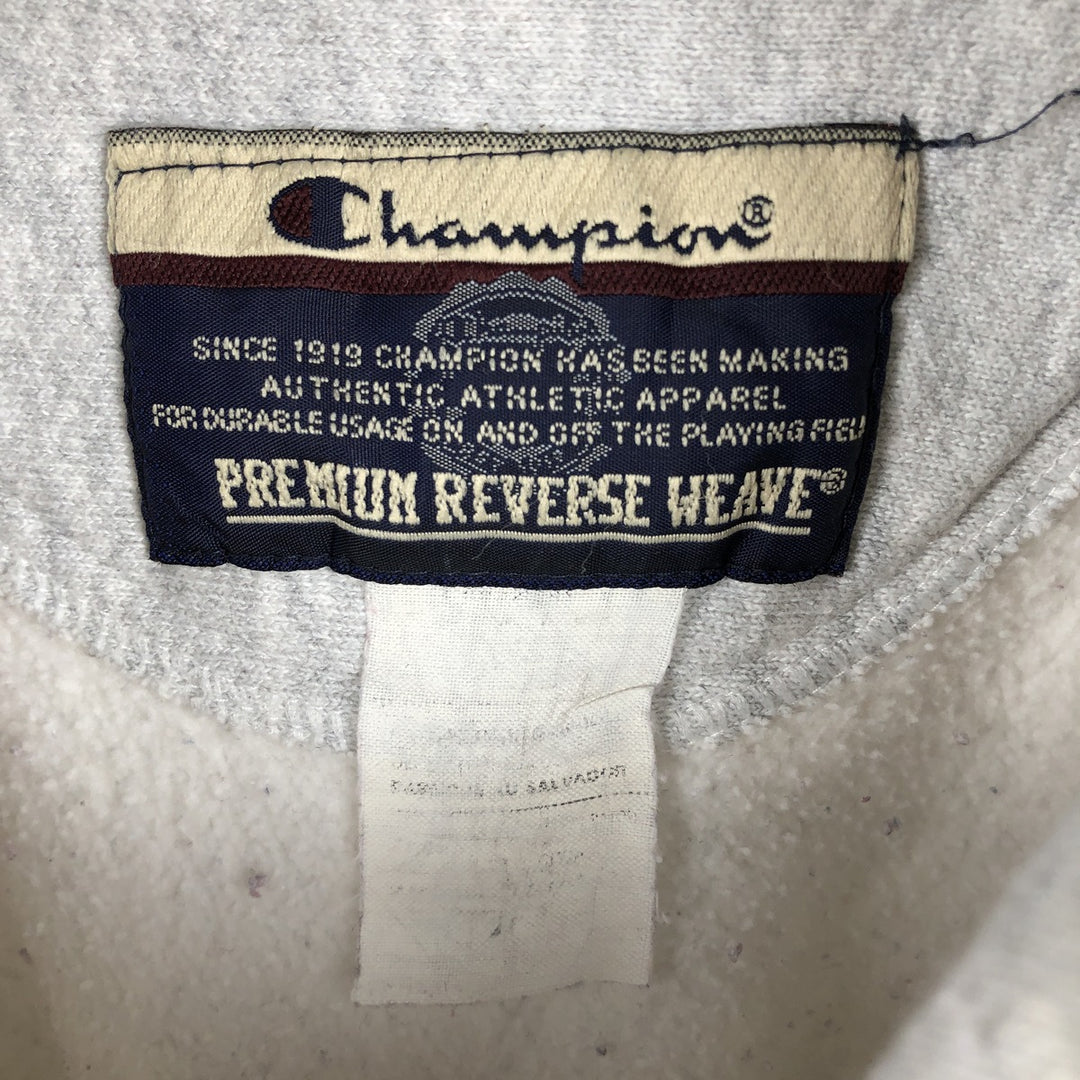 2000'S Champion Premium Reverse Weave Advertising Sweatshirt Pullover Hoodie, Men's XXL equivalent. unclear gray type Vintage Second Hand