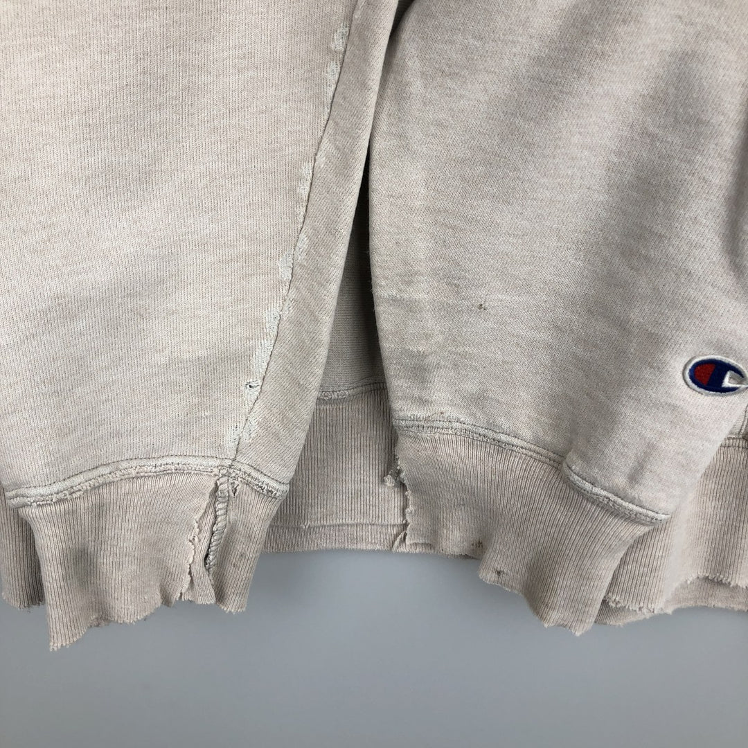 Champion Original Reverse Weave MICHIGAN University of Michigan College Sweat Pullover Hoodie (Men's Size L) cotton Beige type Vintage Second Hand