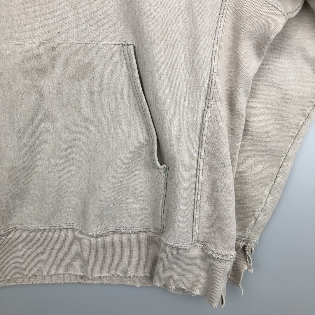 Champion Original Reverse Weave MICHIGAN University of Michigan College Sweat Pullover Hoodie (Men's Size L) cotton Beige type Vintage Second Hand