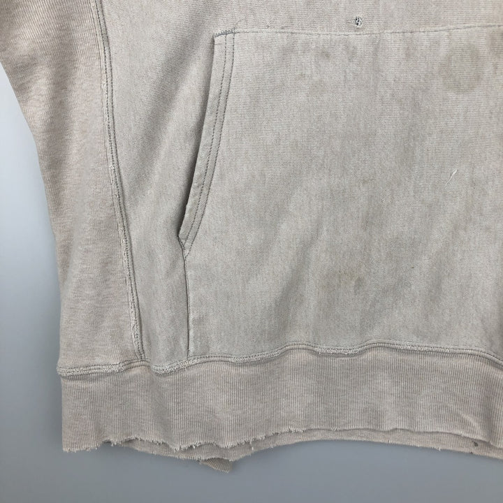 Champion Original Reverse Weave MICHIGAN University of Michigan College Sweat Pullover Hoodie (Men's Size L) cotton Beige type Vintage Second Hand