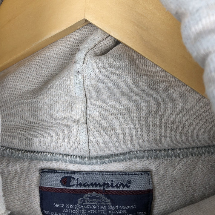 Champion Original Reverse Weave MICHIGAN University of Michigan College Sweat Pullover Hoodie (Men's Size L) cotton Beige type Vintage Second Hand