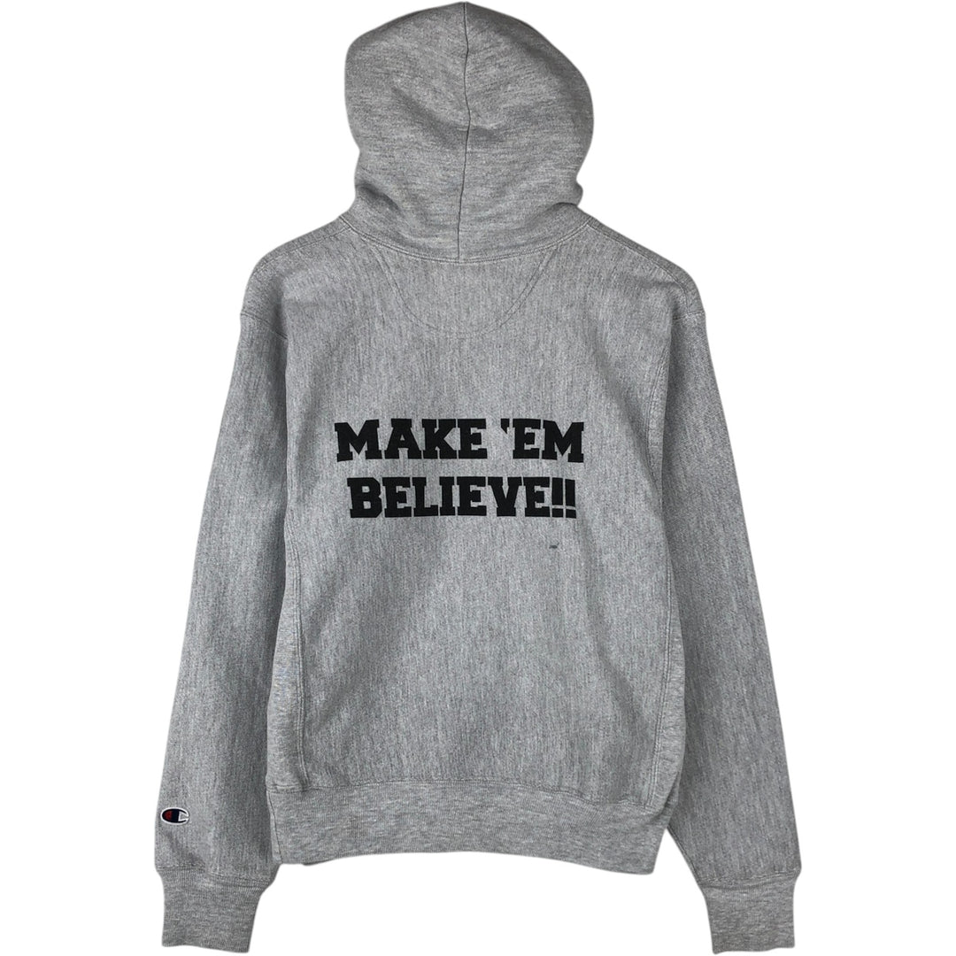 2000'S Champion PREMIUM REVERSE WEAVE Premium Reverse Weave Sweatshirt Pullover Hoodie, Men's Size Small cotton gray type Vintage Second Hand