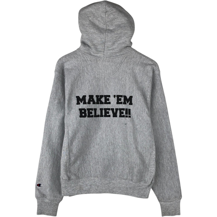 2000'S Champion PREMIUM REVERSE WEAVE Premium Reverse Weave Sweatshirt Pullover Hoodie, Men's Size Small cotton gray type Vintage Second Hand