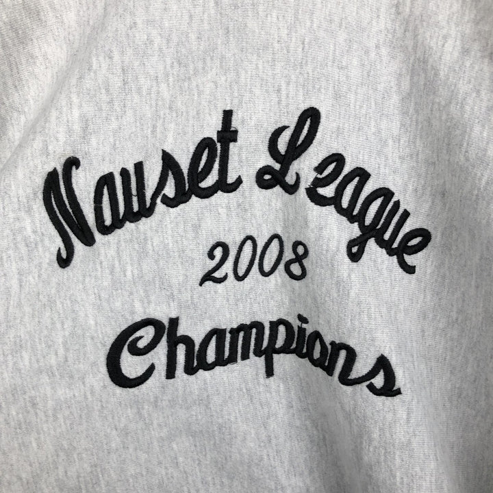 2000'S Champion Premium Reverse Weave NFL 2008 CHAMPS Sweat Pullover Hoodie (Men's Size L) unclear gray type Vintage Second Hand