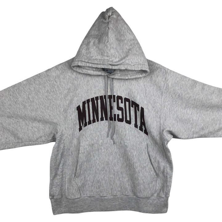 Champion Authentic Minnesota University of Minnesota Reverse Weave College Sweatshirt Pullover Hoodie (Men's Size M) unclear gray type Vintage Second Hand