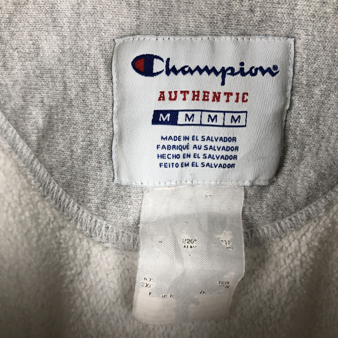 Champion Authentic Minnesota University of Minnesota Reverse Weave College Sweatshirt Pullover Hoodie (Men's Size M) unclear gray type Vintage Second Hand