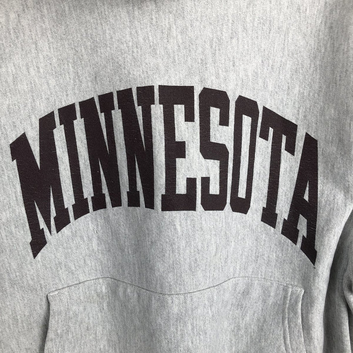 Champion Authentic Minnesota University of Minnesota Reverse Weave College Sweatshirt Pullover Hoodie (Men's Size M) unclear gray type Vintage Second Hand