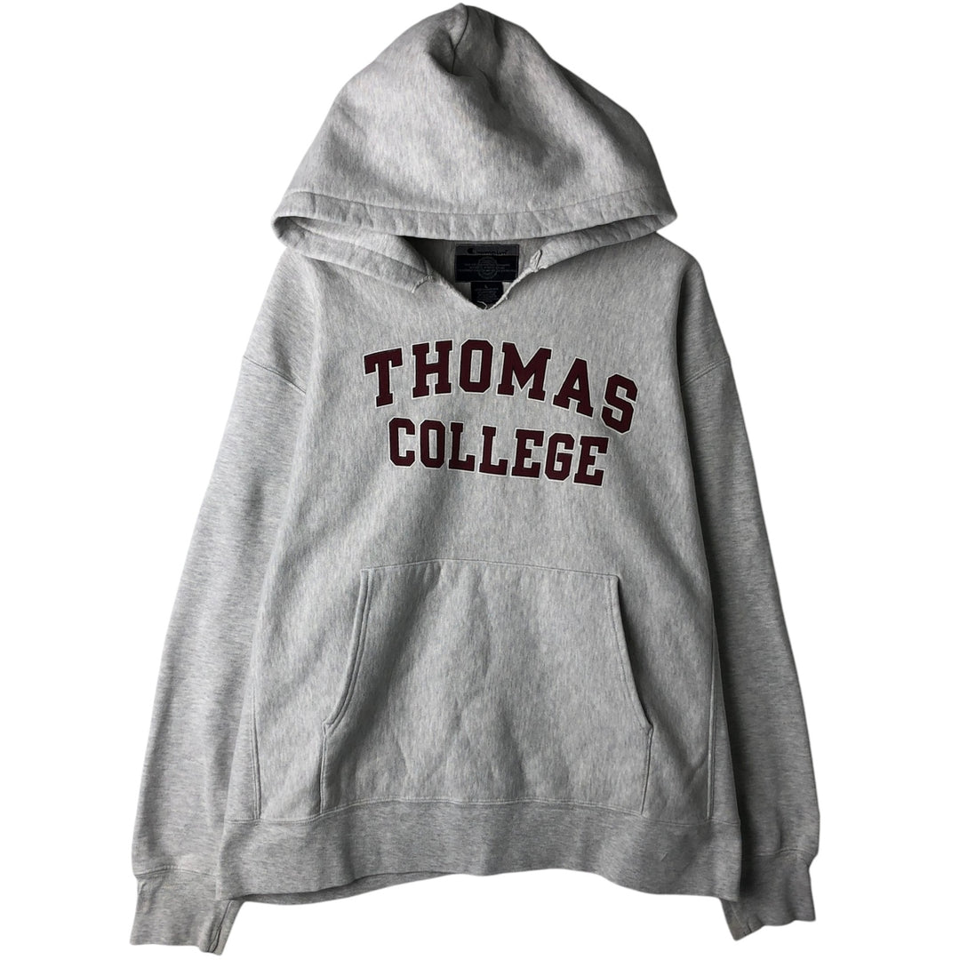 2000'S Champion College Sweatshirt Pullover Hoodie, Men's Size L cotton gray type Vintage Second Hand
