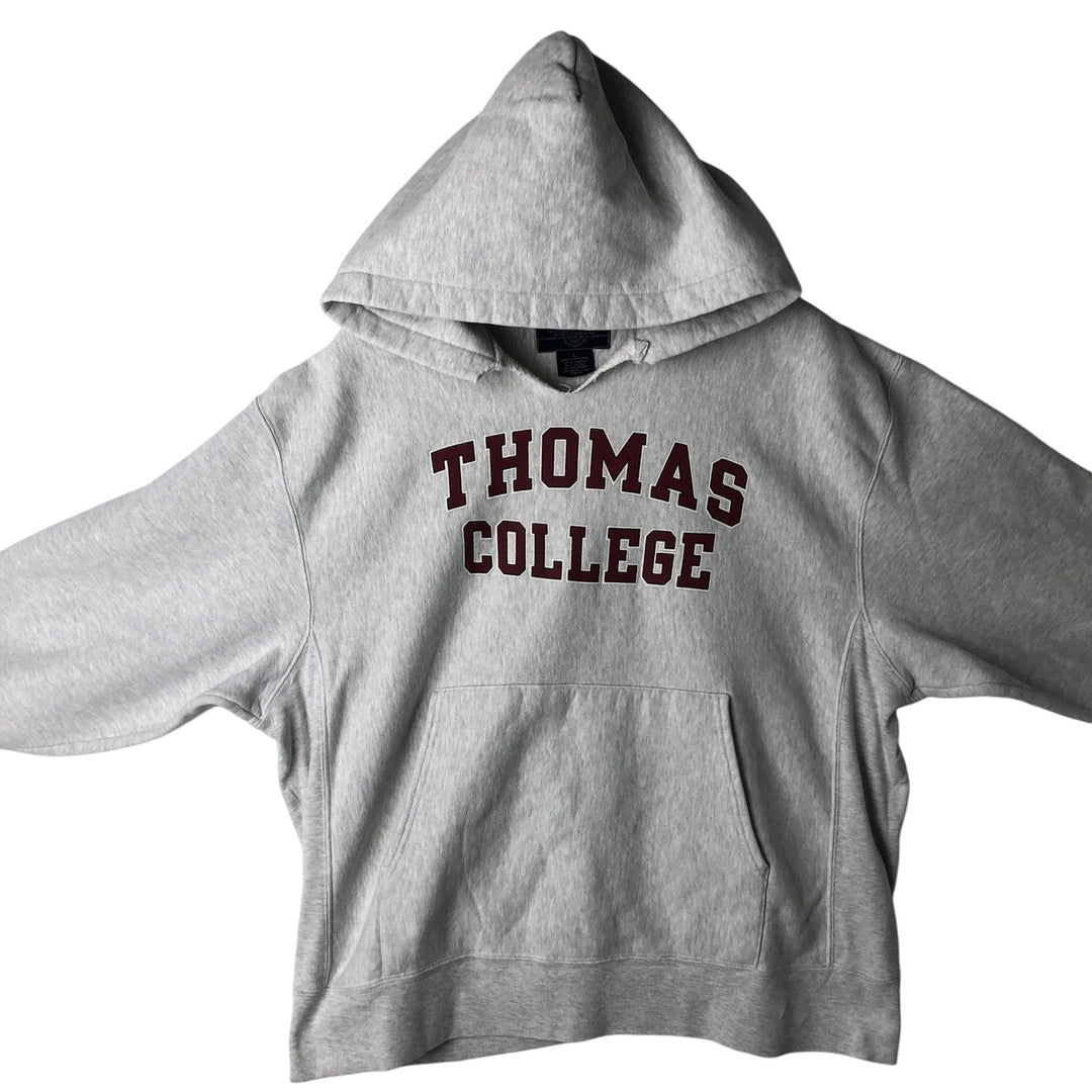 2000'S Champion College Sweatshirt Pullover Hoodie, Men's Size L cotton gray type Vintage Second Hand