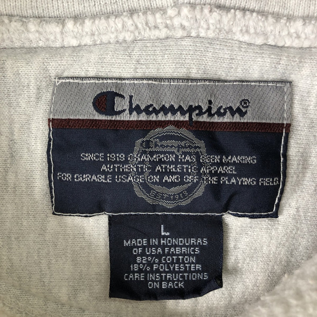 2000'S Champion College Sweatshirt Pullover Hoodie, Men's Size L cotton gray type Vintage Second Hand