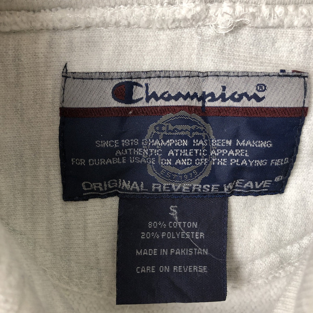 2000'S Champion Original Reverse Weave Boston University College Sweatshirt Pullover Hoodie (Men's Size S) cotton gray type Vintage Second Hand