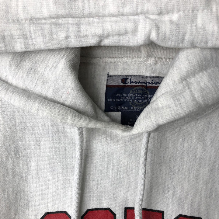 2000'S Champion Original Reverse Weave Boston University College Sweatshirt Pullover Hoodie (Men's Size S) cotton gray type Vintage Second Hand