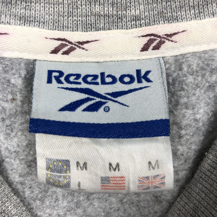 2000'S Reebok logo sweatshirt, men's size M cotton gray type Vintage Second Hand
