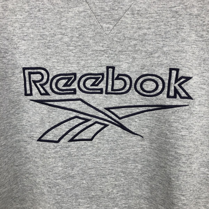 2000'S Reebok logo sweatshirt, men's size M cotton gray type Vintage Second Hand