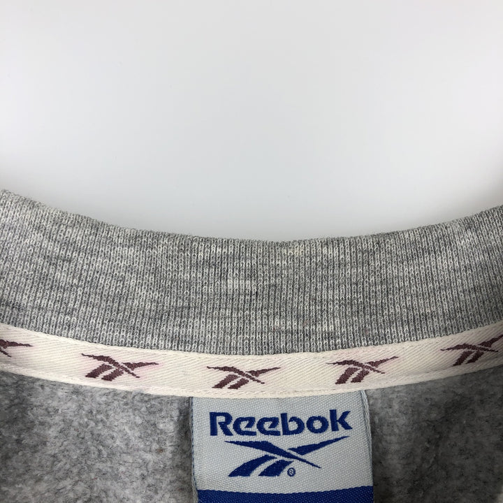 2000'S Reebok logo sweatshirt, men's size M cotton gray type Vintage Second Hand