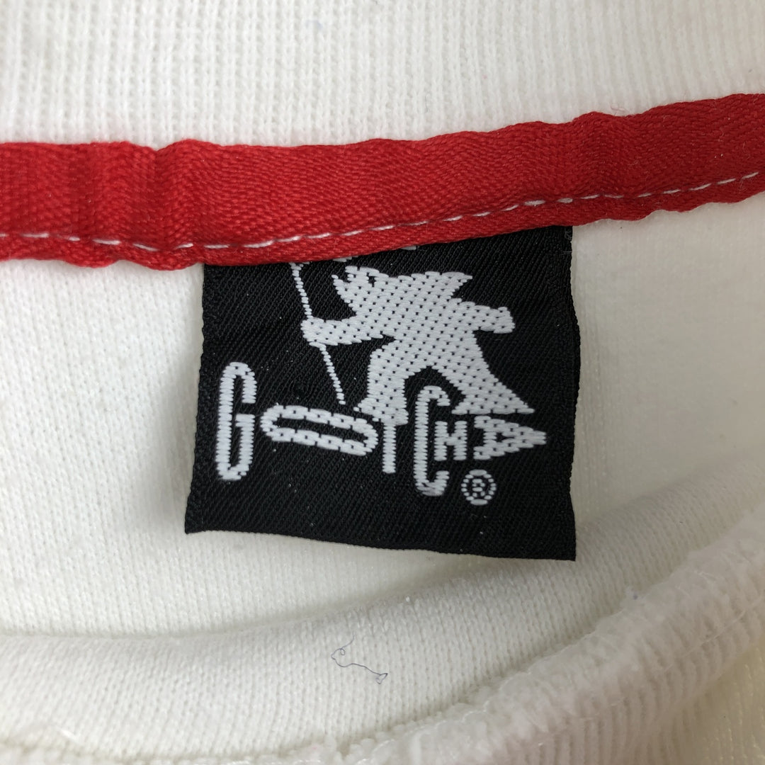 GOTCHA Turtleneck Sweatshirt, Made in USA, Men's Size XL (approx.) cotton white type Vintage Second Hand