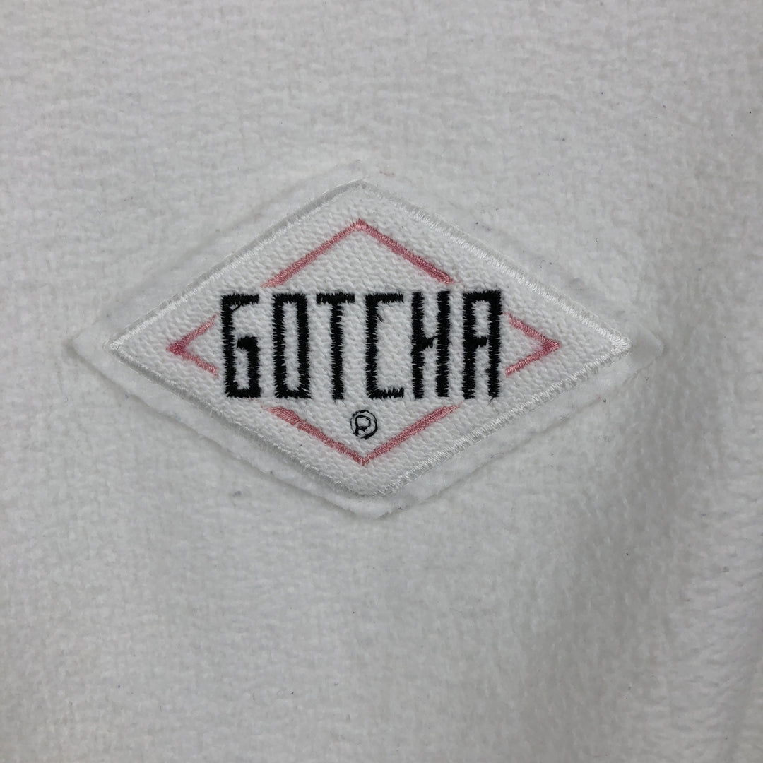 GOTCHA Turtleneck Sweatshirt, Made in USA, Men's Size XL (approx.) cotton white type Vintage Second Hand