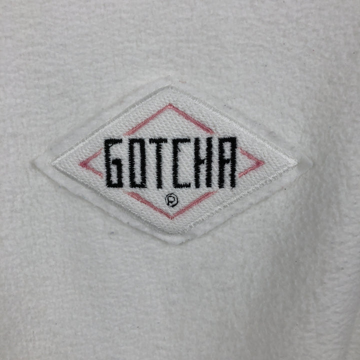 GOTCHA Turtleneck Sweatshirt, Made in USA, Men's Size XL (approx.) cotton white type Vintage Second Hand