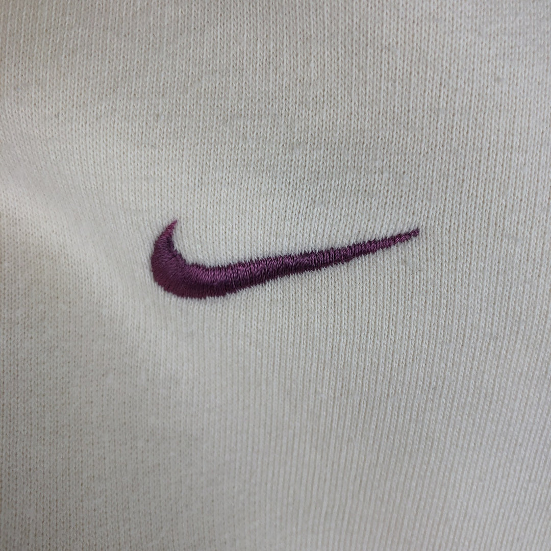 00'S Nike One Point Logo Sweatshirt Trainer Men's L size cotton Beige type Vintage Second Hand