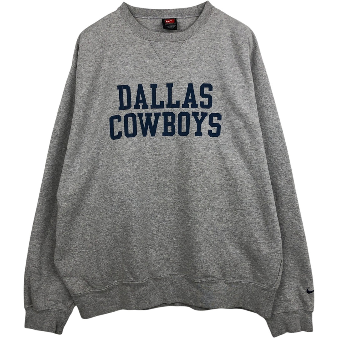 2000'S Nike Team NFL Dallas Cowboys sweatshirt, men's size XL (approx.) cotton gray type Vintage Second Hand