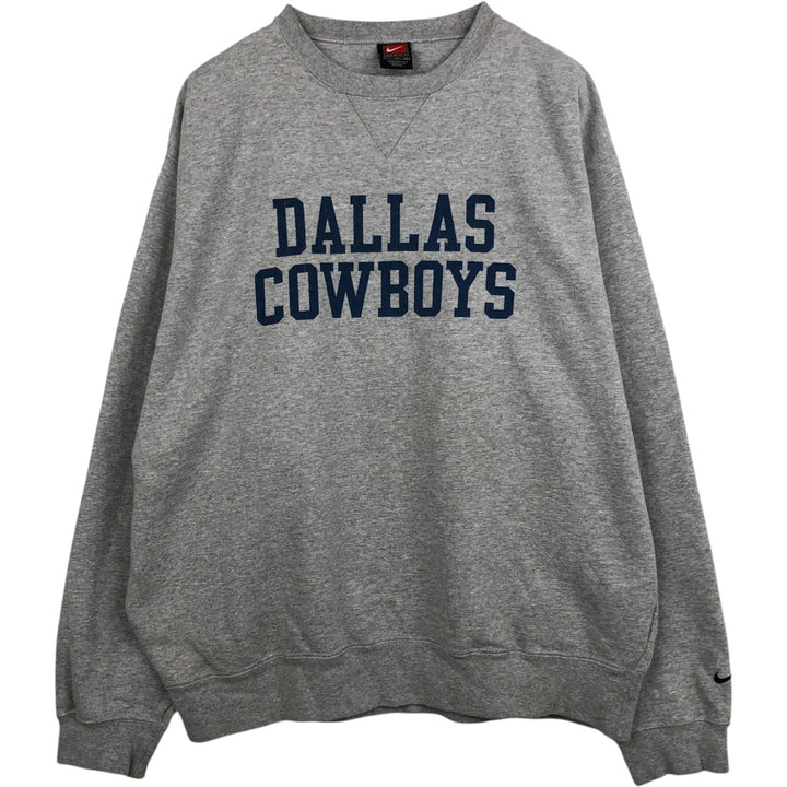 2000'S Nike Team NFL Dallas Cowboys sweatshirt, men's size XL (approx.) cotton gray type Vintage Second Hand