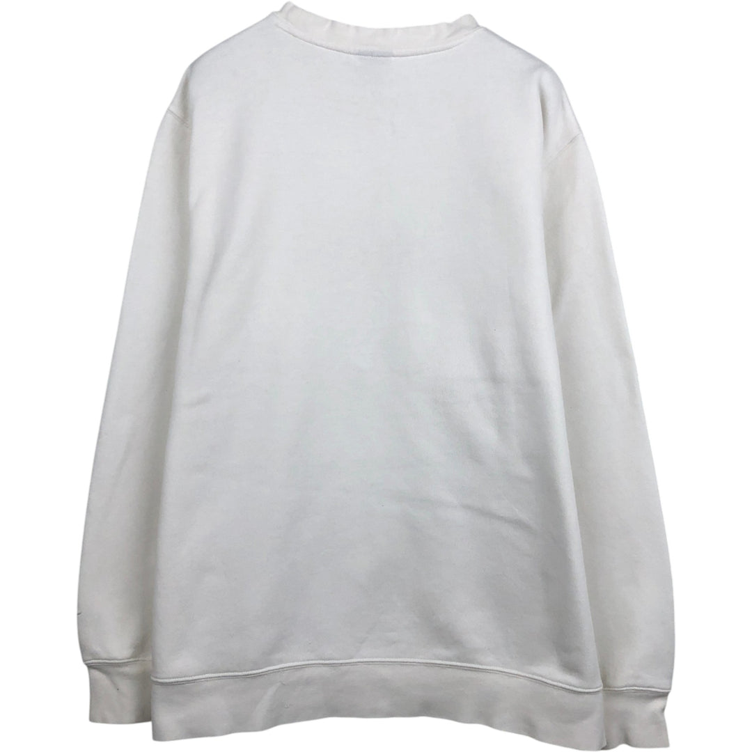 00'S Nike Logo Sweatshirt Trainer Men's M unclear white type Vintage Second Hand