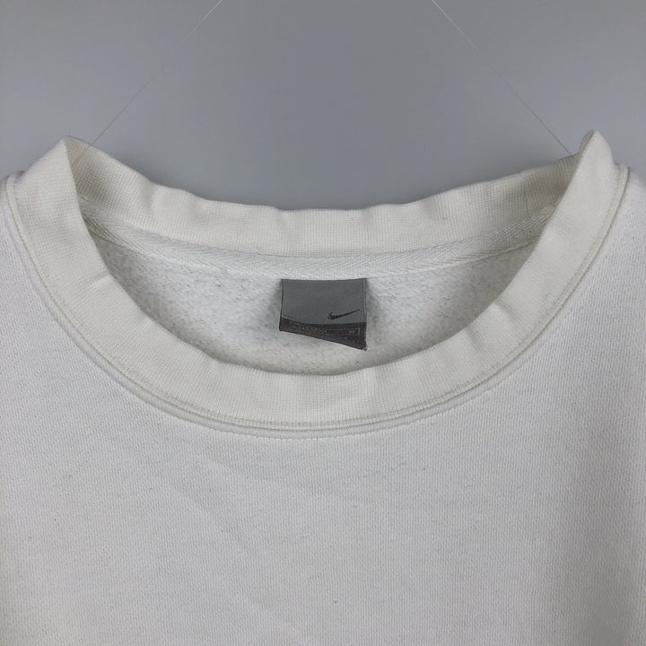 00'S Nike Logo Sweatshirt Trainer Men's M unclear white type Vintage Second Hand