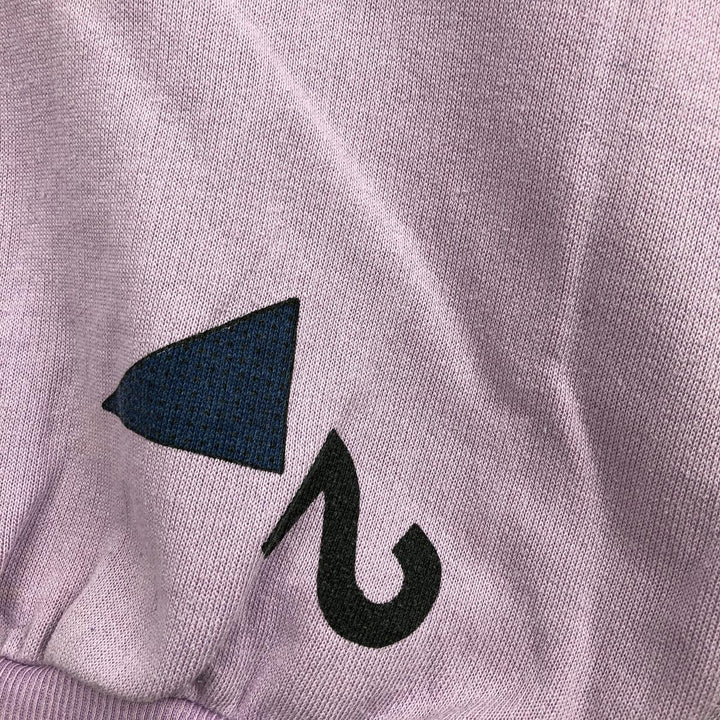 Puma Crazy Pattern Logo Sweatshirt (Men's Size L) cotton pink type Vintage Second Hand