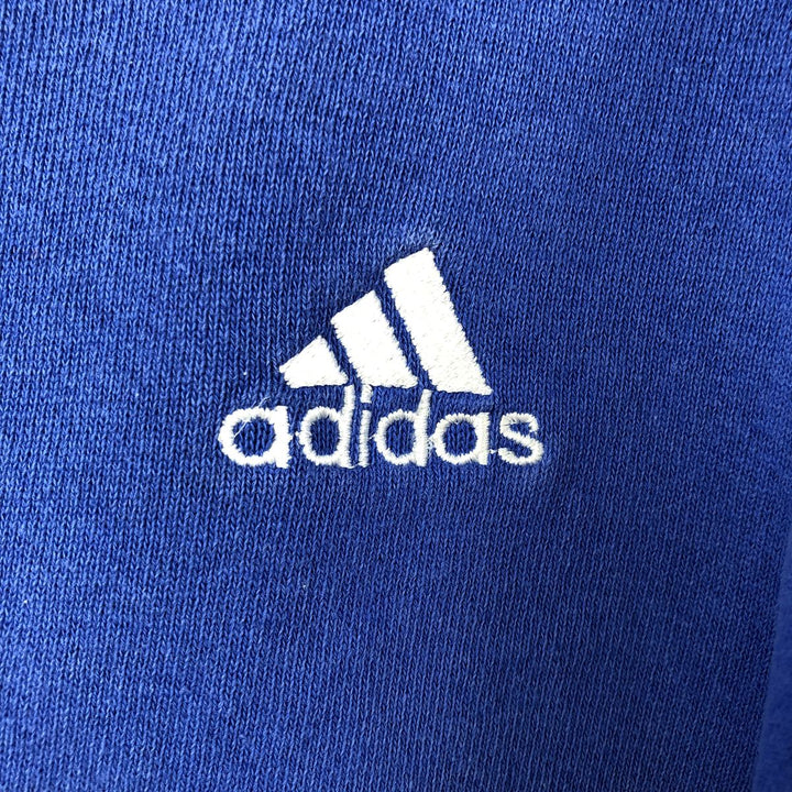 Adidas TEAM one-point logo sweatshirt, made in USA, men's size L equivalent. cotton blue type Vintage Second Hand