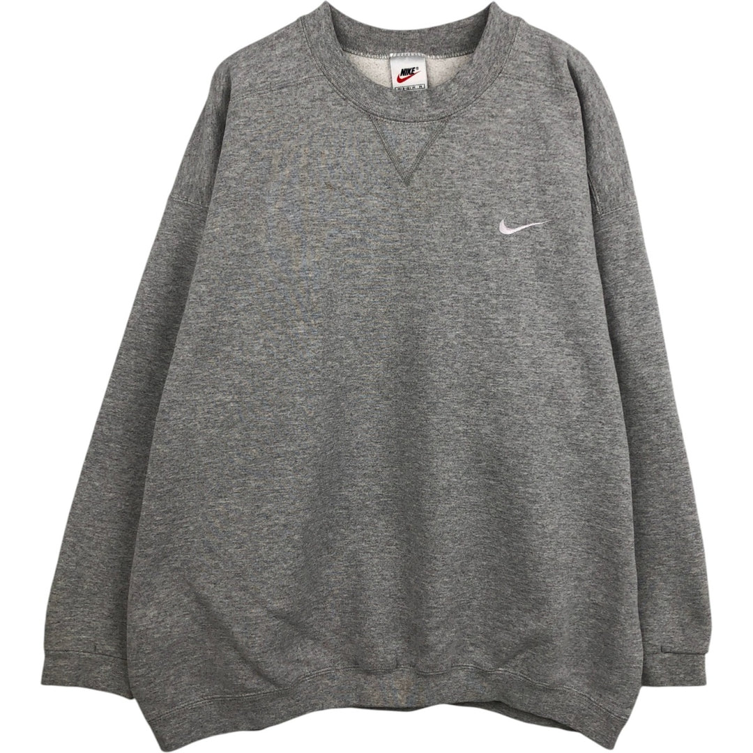 90s-00'S Nike One-Point Logo Sweatshirt, Made in USA, Men's Size M (approx.), Vintage cotton gray type Vintage Second Hand