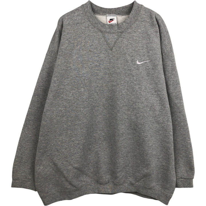 90s-00'S Nike One-Point Logo Sweatshirt, Made in USA, Men's Size M (approx.), Vintage cotton gray type Vintage Second Hand