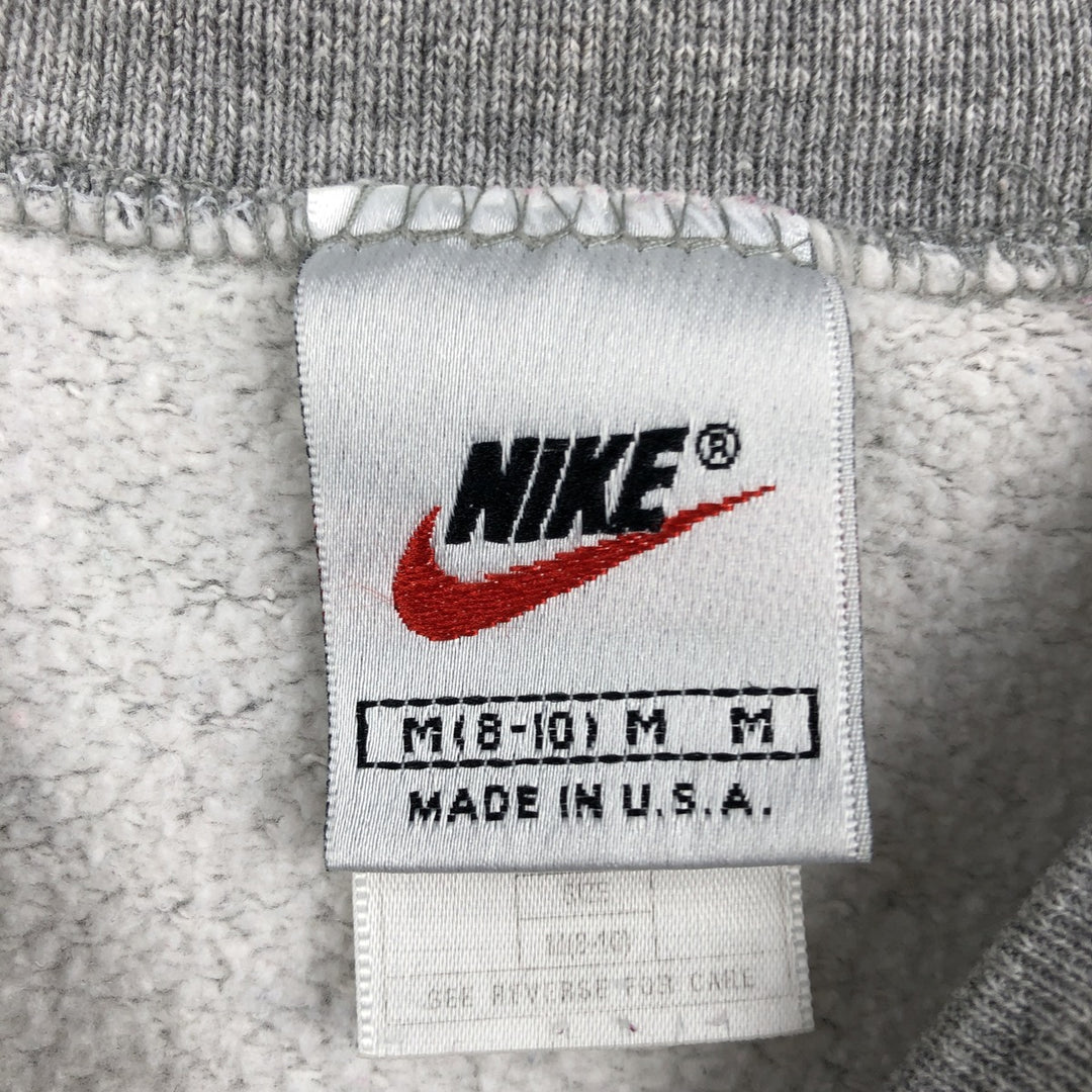 90s-00'S Nike One-Point Logo Sweatshirt, Made in USA, Men's Size M (approx.), Vintage cotton gray type Vintage Second Hand