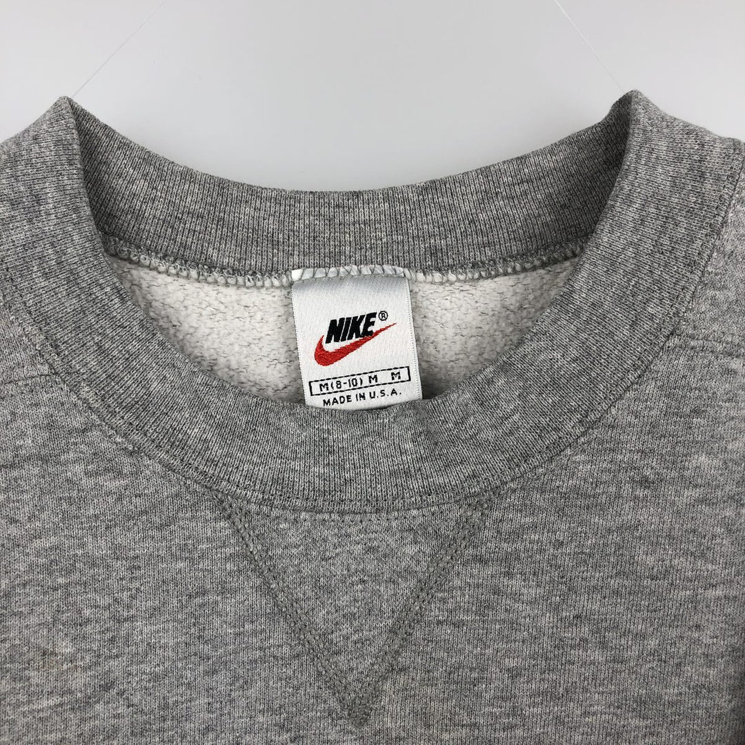 90s-00'S Nike One-Point Logo Sweatshirt, Made in USA, Men's Size M (approx.), Vintage cotton gray type Vintage Second Hand