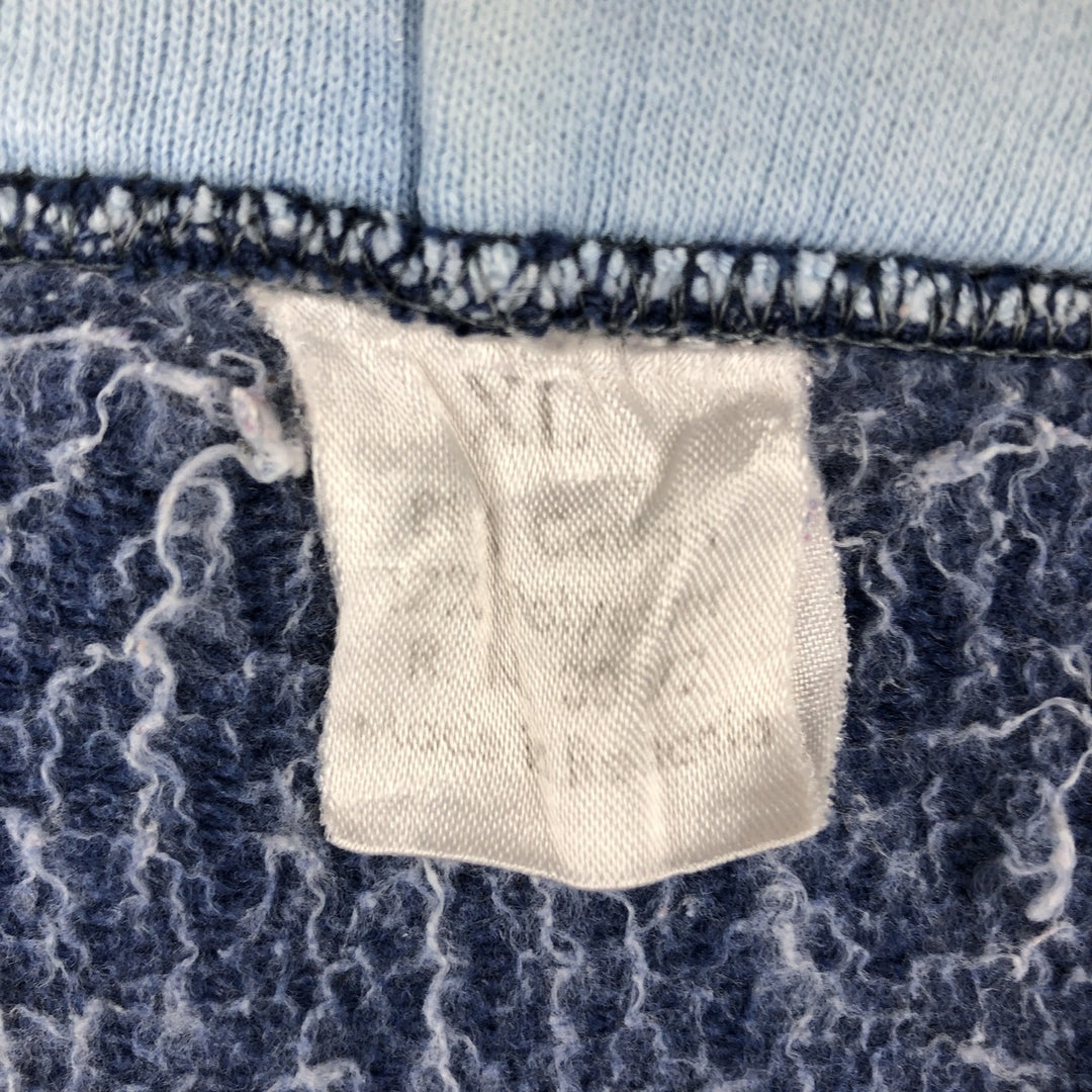 Striped full-zip sweatshirt hoodie, men's size XL. cotton blue type Vintage Second Hand