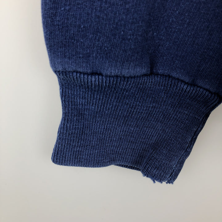 Striped full-zip sweatshirt hoodie, men's size XL. cotton blue type Vintage Second Hand