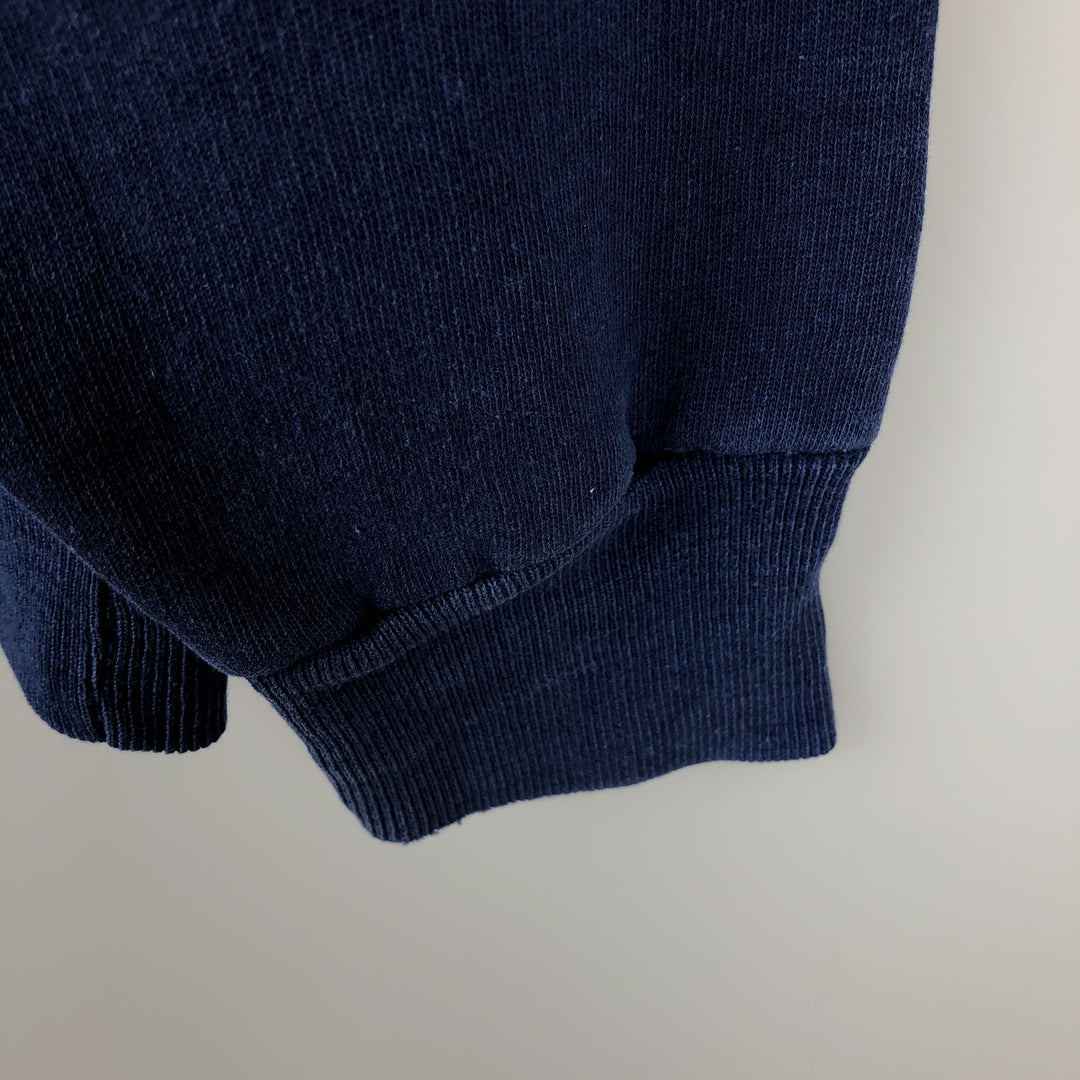 Striped full-zip sweatshirt hoodie, men's size XL. cotton blue type Vintage Second Hand