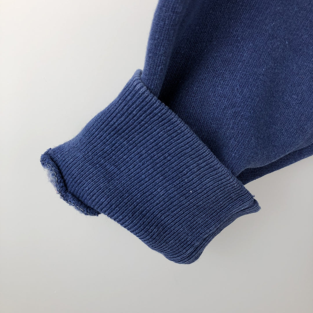 Striped full-zip sweatshirt hoodie, men's size XL. cotton blue type Vintage Second Hand