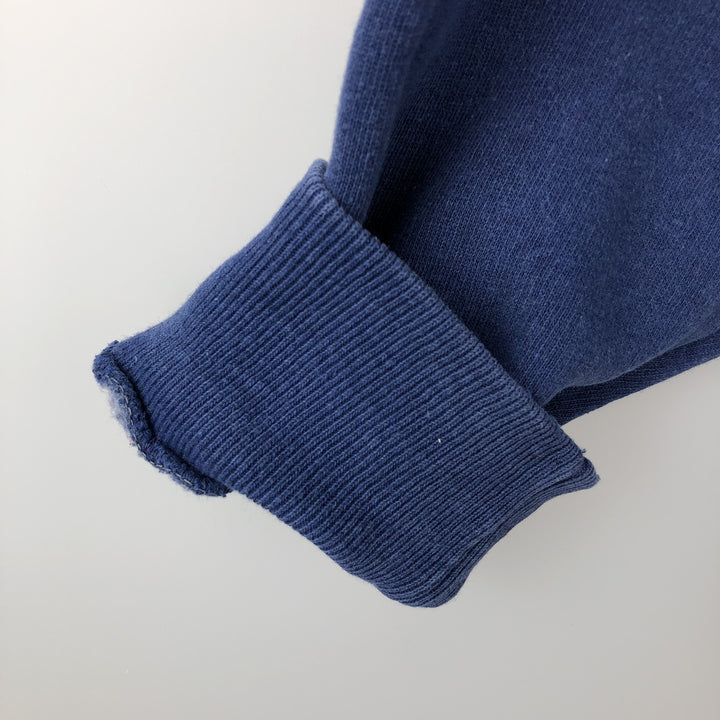 Striped full-zip sweatshirt hoodie, men's size XL. cotton blue type Vintage Second Hand