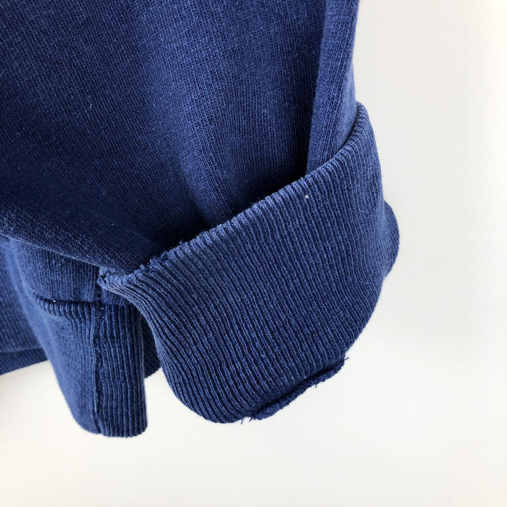Striped full-zip sweatshirt hoodie, men's size XL. cotton blue type Vintage Second Hand