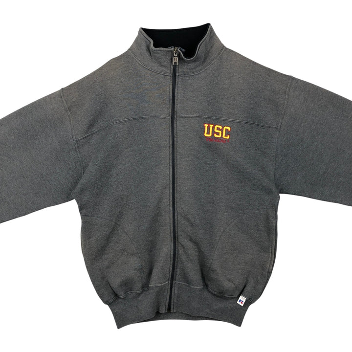 90'S Russell Athletic College Full-Zip Sweatshirt, Men's Size M (Equivalent), Vintage cotton gray type Vintage Second Hand