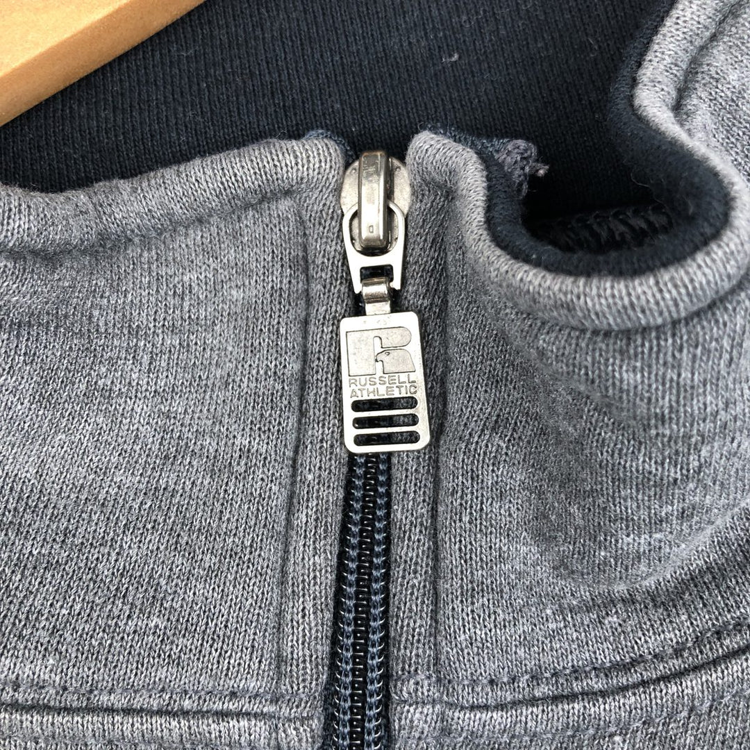 90'S Russell Athletic College Full-Zip Sweatshirt, Men's Size M (Equivalent), Vintage cotton gray type Vintage Second Hand