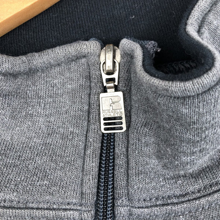 90'S Russell Athletic College Full-Zip Sweatshirt, Men's Size M (Equivalent), Vintage cotton gray type Vintage Second Hand