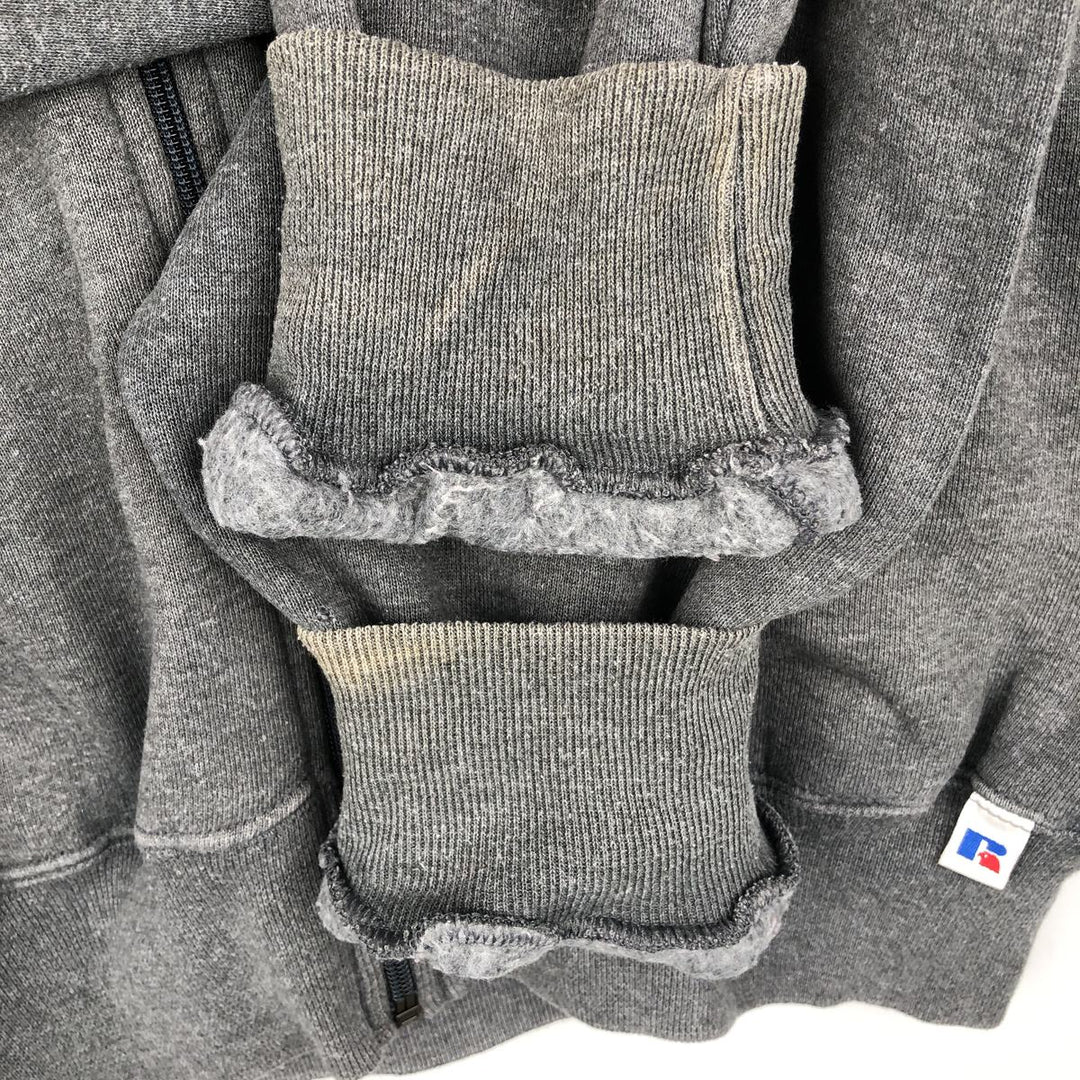 90'S Russell Athletic College Full-Zip Sweatshirt, Men's Size M (Equivalent), Vintage cotton gray type Vintage Second Hand