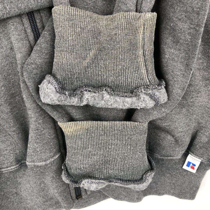 90'S Russell Athletic College Full-Zip Sweatshirt, Men's Size M (Equivalent), Vintage cotton gray type Vintage Second Hand