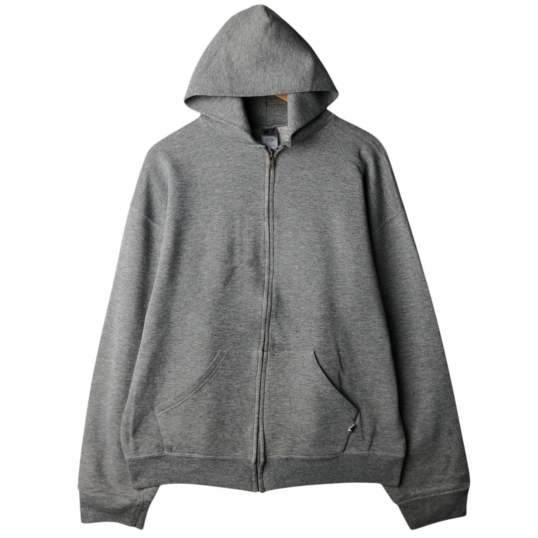 2000'S ~ Russell Sweat Full Zip Hoodie Men's L polyester gray type Vintage Second Hand