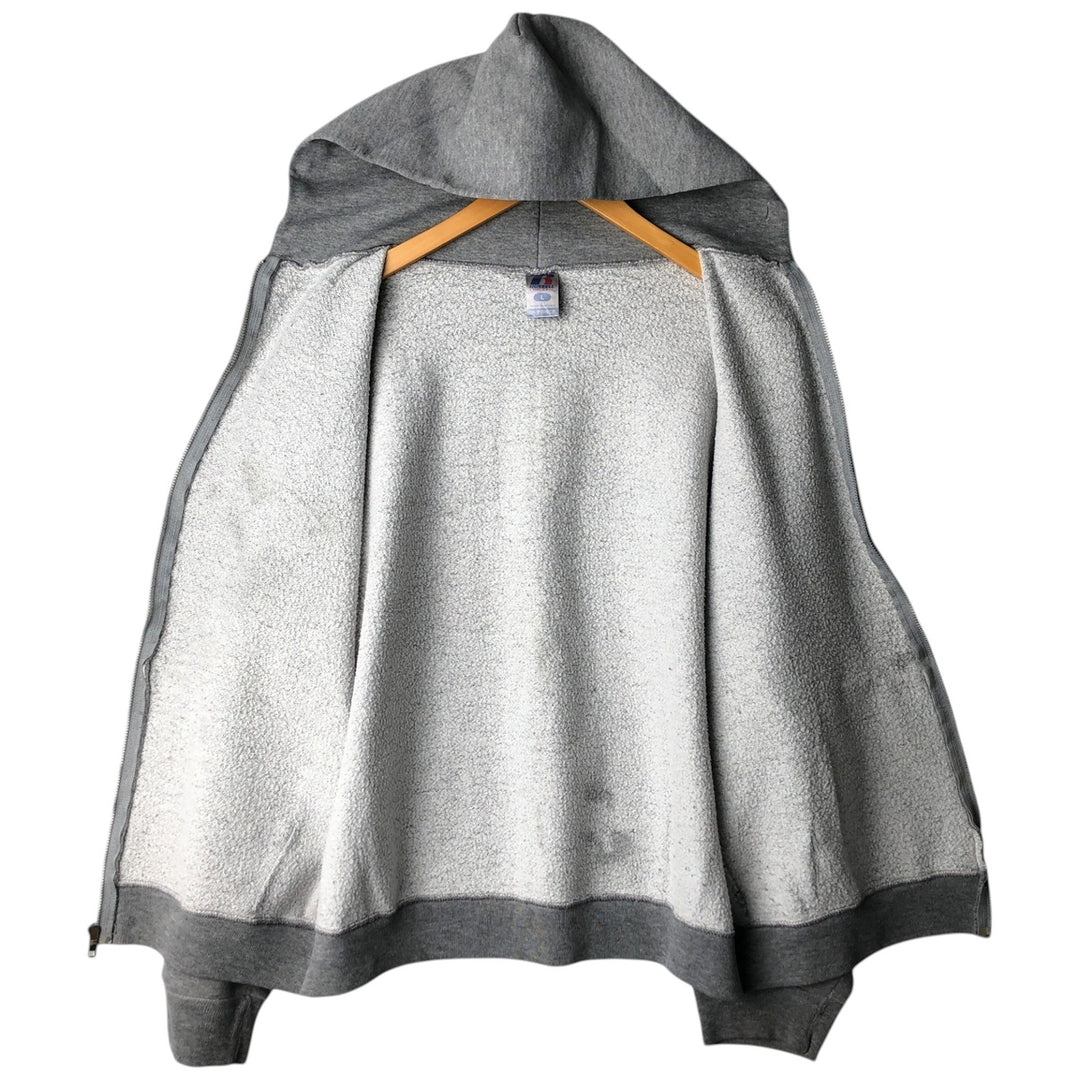 2000'S ~ Russell Sweat Full Zip Hoodie Men's L polyester gray type Vintage Second Hand
