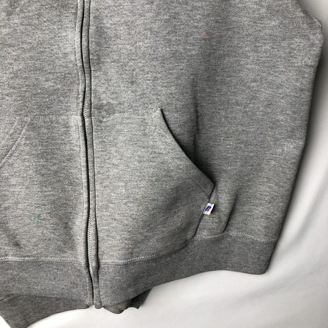 2000'S ~ Russell Sweat Full Zip Hoodie Men's L polyester gray type Vintage Second Hand